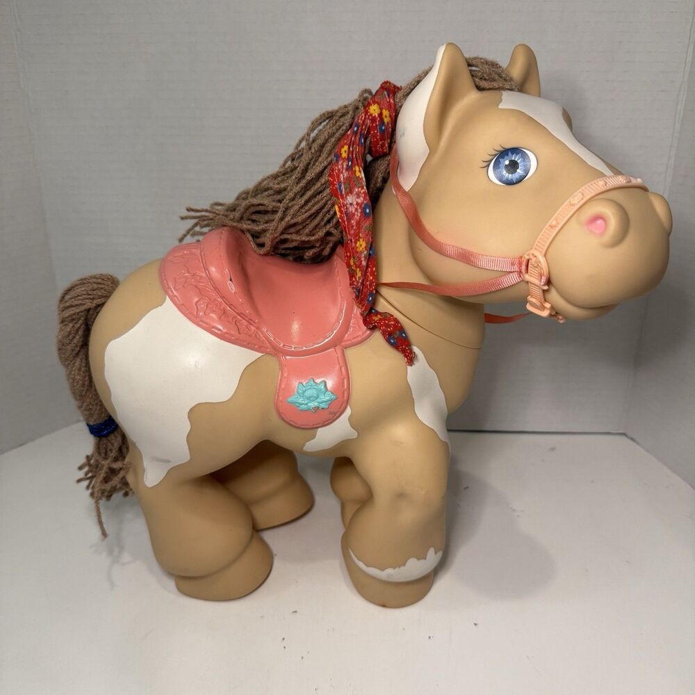 1992 Cabbage Patch Kids Crimp N Curl Pony Horse 12” Brown Tan Vintage